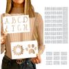 Kleemeiero 45 Fogli Stencil Lettere Alfabeto Corsivo Numeri Grandi Scritte M