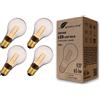 greenandco 4x Lampadina Vintage Edison LED dimmerabile | E27 A60 | claro | 2,3W