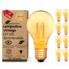 greenandco 8x Lampadina Vintage Edison LED dimmerabile | E27 A60 | ambra | 2,3W