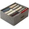 Cassettiera Pieghevole Non Tessuto per Organizzazione Armadio Doppia Design
