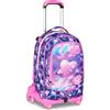 SEVEN SJ GANG STYLE JAM GANG Trolley Scuola Jack 8 ruote FLUFFY PINK GIRL, Viola, 34 L