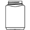Neolab e 6911 a collo largo piazza serbatoio, HDPE, 500 ML VOLUME nominale, Tappo a Vite