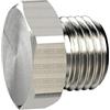 RIEGLER Vite di chiusura, esagono esterno, M5, ottone nichelato, SW 8, pressione di lavoro max. 25 bar Max. 150 °C