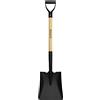 KOLEIYA Pala quadrata, 104 cm, nera, in metallo e legno, impugnatura a D, perfetta per scavare, giardinaggio, rimozione della neve