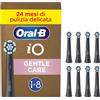 Oral-B Oral B Testine di Ricambio iO Gentle Care Nere 8 Ricambi 8 Testine di Ricambio