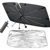 Suyamir Parasole Auto Ombrello Parabrezza Interno 142x79 cm Manico Pieghevole 360°