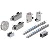 Helm 5640199001 GT-L 50-Set di guarnizioni per Porta Scorrevole in Vetro, 8-10 mm, con Maniglia a Conchiglia, in Alluminio anodizzato Argento