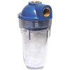 AQUAWATER - Filtro Scaldabagno Anticalcare Ricaricabile - Raccordo F/F 1/2'' Angolare - con Cristalli Polifosfato 300g - Protezione Caldaia 70m³ - Blu