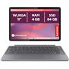 Lenovo Duet Chromebook 11" FHD+ (1920x1200), MediaTek Kompanio 838, RAM 4GB, Memoria 64GB, Schermo Touch, Chrome OS, Folio Stand e Tastiera inclusi, Compatibile con Microsoft 365