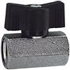 RIEGLER 103328-373.02 - Mini rubinetto a sfera, sabbiato, MS vern., impugnatura a battente, G 3/8 IG, 1 pezzo