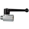 RIEGLER 103338-374.33 - Mini rubinetto a sfera, sabbiato, MS vern., leva manuale, G 1/2 IG/AG, 1 pezzo