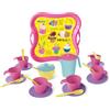 Wader 22111 - Set da caffè e tè per 6 Persone su Vassoio, 24 Pezzi, Dimensioni Circa 28 cm, per Bambini a Partire da 12 Mesi, Adatto al microonde e alla lavastoviglie