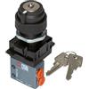 RIEGLER 106412-512.514 - Mini valvola 3/2, manuale, interruttore a trazione, NC, bistabile, M5 laterale, 1 pezzo