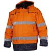 Top Swede 6216-22-07 Modello 6216 - Giacca parka con doppia imbottitura, colore: Arancione/Marine, taglia XL