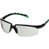 Solus 3M Occhiali di protezione Solus 2000, montatura nera/verde | antigraffio + (K), lente grigia IR 1.7, S2017ASP-BLK