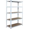 Relaxdays Scaffale portacarichi HxLxP:200x100x40cm, 875kg, 5 Piani, Cantina/Garage, a Incastro