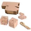 WUSJCOF 30 Pezzi Scatoline Confetti Portaconfetti in Carta Kraft, Scatole Vintag