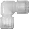 RIEGLER Raccordo a gomito per tubo da 4/6 mm, pressione max. 10 bar (20 °C) / max. 1 bar (170°C), PFA