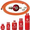 Regolatore Gas Propano 37mbar con Manometro Monitoraggio Pressione per Grigliate