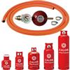Regolatore Gas Propano 37mbar con Manometro Monitoraggio Pressione per Grigliate