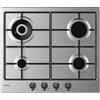 Candy Classic CHW6BR4WTX Acciaio inox Da incasso 60 cm Gas 4 Fornello(i)