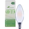 greenandco Lampadina a filamento LED | smerigliata | E14 C35 | 2,2 W 470 lm | so