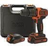 Black+Decker BDCHD18KB-QW Trapano/Avvitatore con Percussione, 18 V, 2 (j1c)
