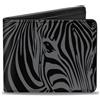 Buckle-Down Designs Bi-Fold Wallet Zebra Head Black/Gray