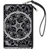 Supernatural Canvas Zipper Wallet LARGE Supernatural Devil's Trap Symbol CLOSE-UP Black/White