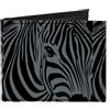 Buckle-Down Designs Canvas Bi-Fold Wallet Zebra Head Black/Gray