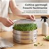 Vassoio per Germinazione Semi Impilabile in Acciaio Inossidabile, 20 cm