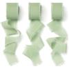 AOKSUNOVA Nastro in chiffon verde 2,5 cm x 18,9 m Nastro regalo Nastro in chiffo