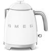 Smeg, Bollitore Elettrico Piccolo KLF05WHEU 0,8 L, Filtro in Acciaio Inox, Autos