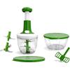 Hs products Tritatutto Manuale 2 Contenitori 5 Lame acciaio Frusta - Mini Mixer da Cucina a