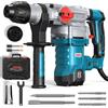 Eneacro Martello perforatore 1500W SDS Plus 6 funzioni, gamma velocità, sistema anti-...