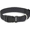 Buckle-Down Designs Plastic Clip Collar Diamond Plate Grays NARROW-Small 7-8.5"