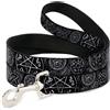 Supernatural Dog Leash Supernatural Devil's Trap Pentagrams Grays/Black/White