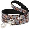 Looney Tunes Dog Leash Tasmanian Devil Expressions Gray Swirl