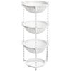 Scaffale Portaoggetti Cucina Mobile Rotondo - Carrello Portafrutta a Piani