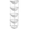 Scaffale Portaoggetti Cucina Mobile Rotondo - Carrello Portafrutta a Piani