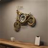 Orologio Da Parete In Ferro Battuto A Forma Di Motocicletta Con Finitura