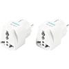 Does not apply 2 Adattatori Universali, 10 A/250 V, 500 W, Adattatore Da Viaggio Universale, Ad