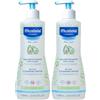 Mustela Acqua Micellare Fluido Detergente 500ml Viso, Corpo e Cambio Pannolino Neonati e Famiglia. Deterge senza Seccare e Senza Risciacquo.Formula Ipoallergenica con 98% Ingredienti Origine Naturale