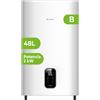 Aspes AT5000DDW - Scaldabagno elettrico da 50 litri, 2000 W, kit di montaggio incluso, resistenza in acciaio smaltato, termostato digitale, temperatura max 93°, bianco, efficienza energetica classe B