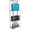 Relaxdays Scaffale Relaxdays, Acciaio zincato, HLP 180 x 60 x 40 cm, 160 kg, 4 Ripiani, Cantina, Garage e Giardino, Argento