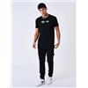 PROJECT X PARIS T-shirt da uomo Cotone Blend, Vestibilità Casual Lifestyle, Nero, Taglia M