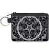 Supernatural Canvas Zipper Wallet MINI X-SMALL Supernatural Devil's Trap Symbol CLOSE-UP Blac