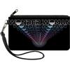 Justice League Canvas Zipper Wallet SMALL WONDER WOMAN 1984 Text Infinity Repeat Black/White/Bl