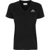 Kappa - T Shirt Maglietta, Donna, Nero, Cotone, Sportivo. Logo Cabou, Taglia: 2XL