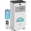 SereneLife Condizionatore mobile 7000 BTU 2,05 kW - Condizionatore portatile con Evacuazione, Ventilatore e Deumidificatore, Aria Condizionata Compatta con Telecomando e Kit Finestra Bianco